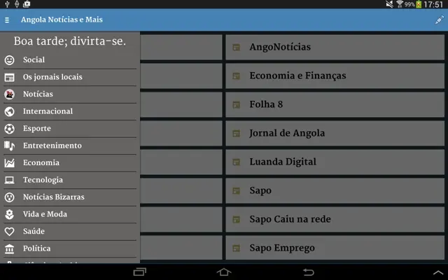 Angola Notícias e Mais android App screenshot 0